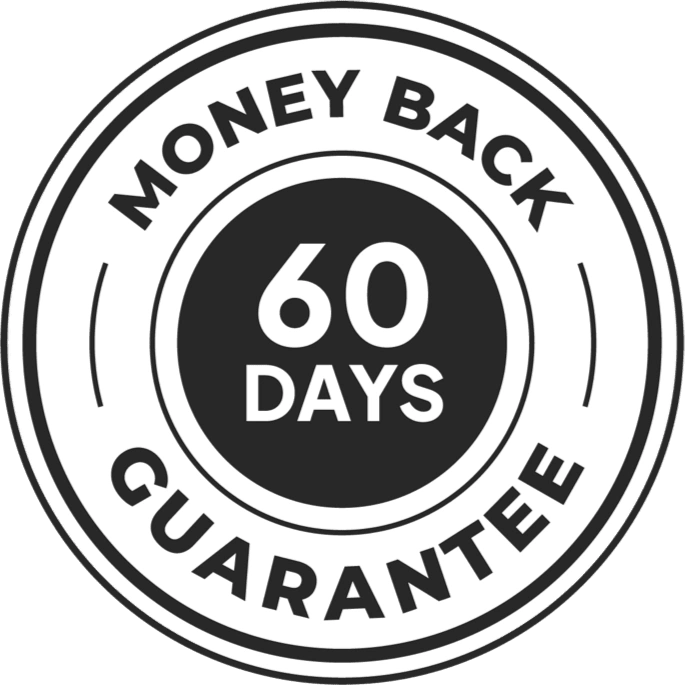 FlushPril 60-day money-back guarantee badge